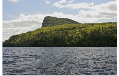 Maine. A view of Mount Kineo from a boat on Moosehead Lake