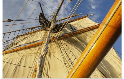 Mast Rigging And Sails Of Hawaiian Chieftain, A Square Topsail Ketch