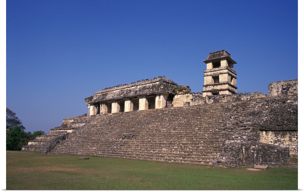 Mexico, Chiapas province, Palenque, The Palace.