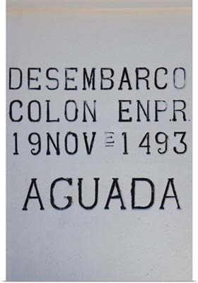 Monument to Columbus landing, Aguada, Bahia de Aguadilla Bay, Puerto Rico