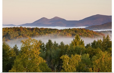 Morning fog, Milan Hill State Park in Milan, New Hampshire