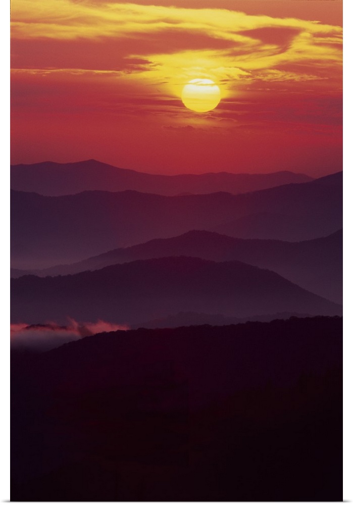 North Carolina and Tennessee, Great Smoky Mountains National Park, Sunset