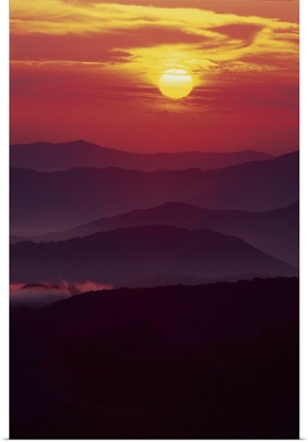 North Carolina and Tennessee, Great Smoky Mountains National Park, Sunset