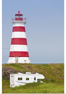 Nova Scotia, Canada, RV at Brier Island Lighthouse