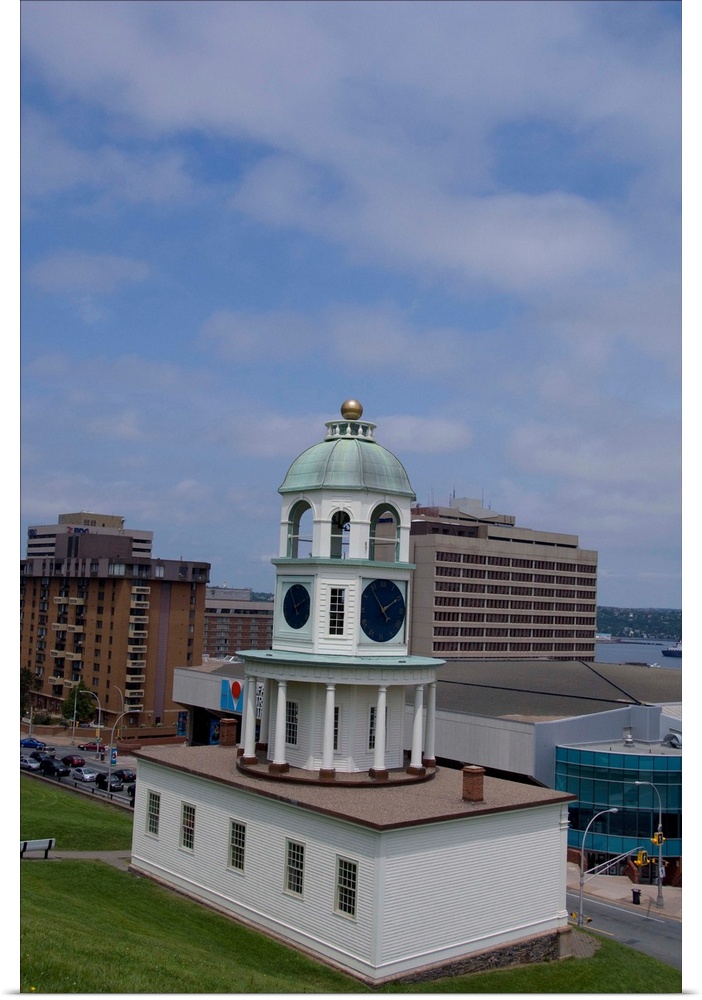 Canada, Nova Scotia, Halifax. Old Town Clock (circa 1803), city landmark located on Citadel Hill overlooking the waterfron...