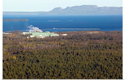 Ontario, Thunder Bay, Paper Mill and Lake Superior from Mt. Mackay