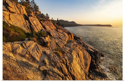 Otter Cliffs At Sunrise In Acadia National Park, Maine, USA