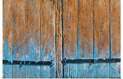 Painted Wooden Door, Lahij Village, Greater Caucasus, Ismailli Region, Azerbaijan