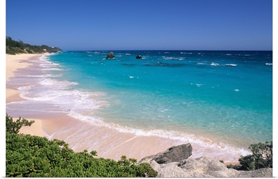 Pink sand beaches at Warwick Long Bay Bermuda