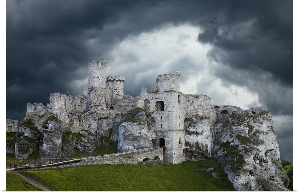 Poland. Composite of Ogrodzieniec Castle.