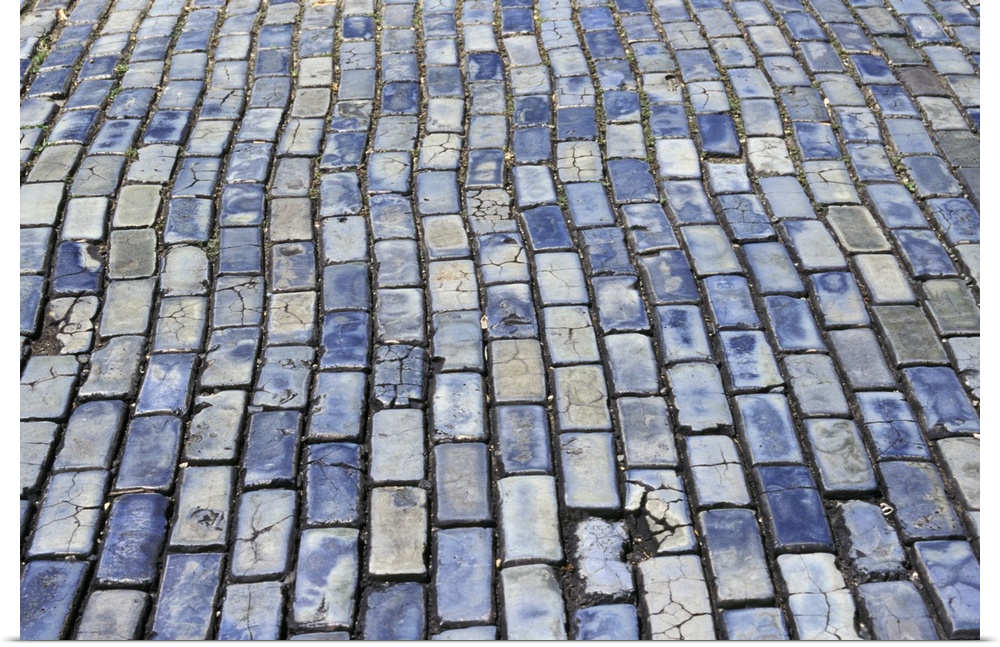 Puerto Rico. Cobblestone street; small stone as ballast on Spaniards galleons and then to pave streets.