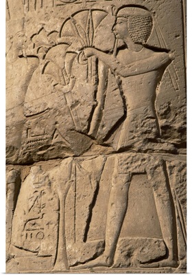 Relief depicting a pharaoh making an offering, Temple of Luxor, Egypt