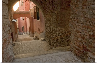 Romania, Sibiu, Walk way from the Big Square of the old city