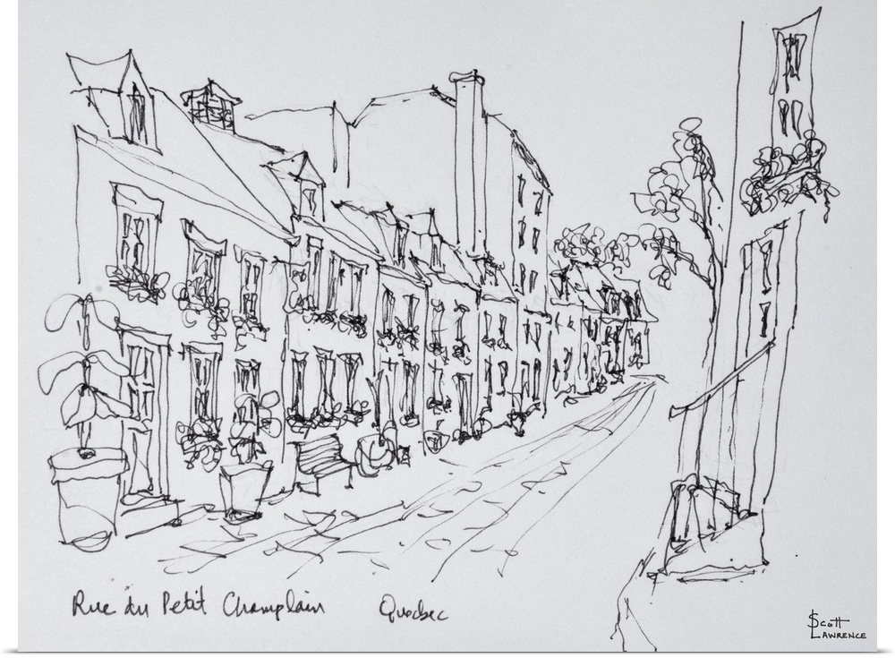 Rue Du Petit Champlain Vieux Quebec Quebec City Quebec Canada Wall Art Canvas Prints Framed Prints Wall Peels Great Big Canvas