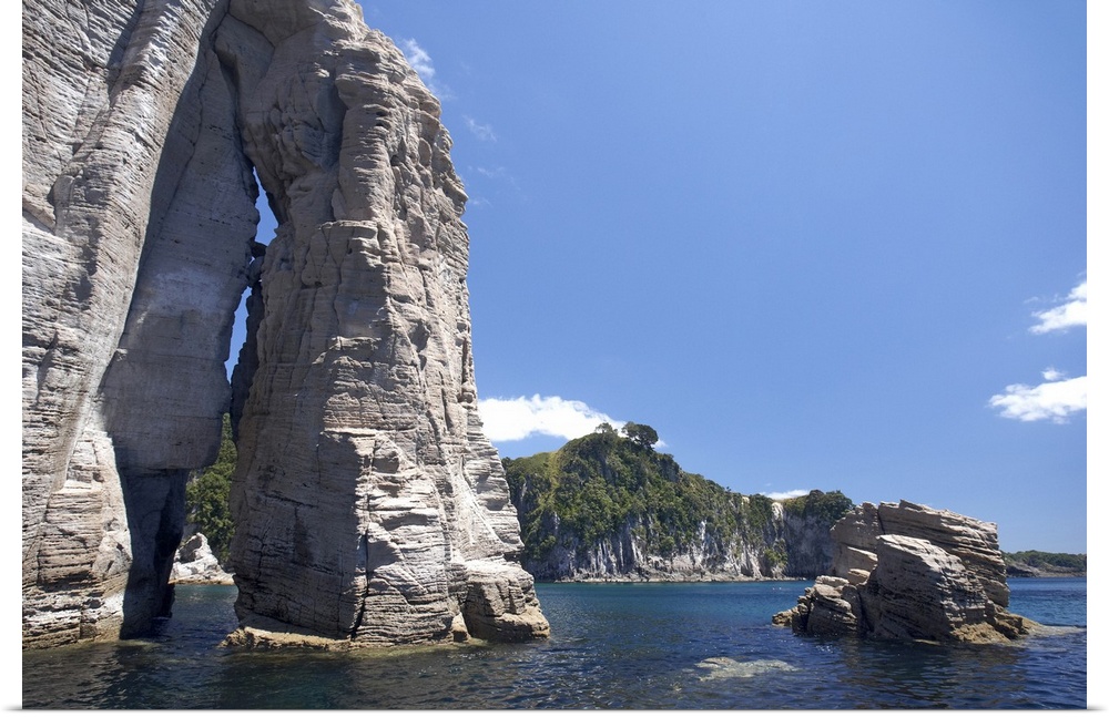 Sea Stack and Cliffs near Hahei, Coromandel Peninsula, North Island, New Zealand