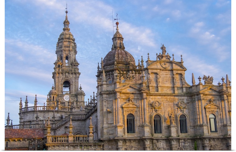 Spain, Santiago de Compostela. Cathedral of Santiago de Compostela and the Way of Saint James.