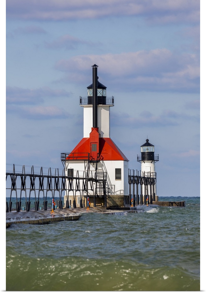 St, Joseph North Pier Lighthouses, St, Joseph, Michigan, USA