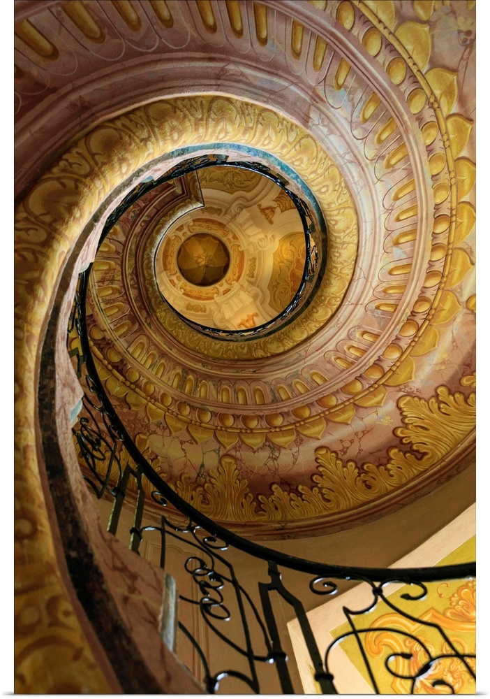 Staircase between Church and Library. Melk Abbey. Melk. Austria.