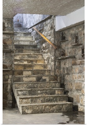 Stairs Leading Down To The Wine Cellar. Matusko Winery. Potmje Village, Croatia