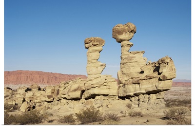 'Submarine' stone formation in National Park Moon Valley, Valle de la Luna