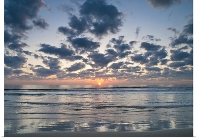 Sunrise, beaches at Anastasia State Park, south of St. Augustine, Florida