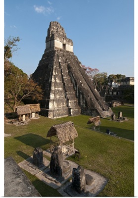 Temple of the Giant Jaguar, Tikal mayan archaeological site, Guatemala