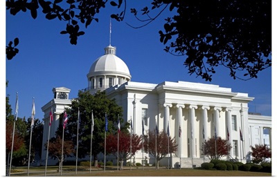 The Alabama State Capitol Building located on Goat Hill in Montgomery, Alabama