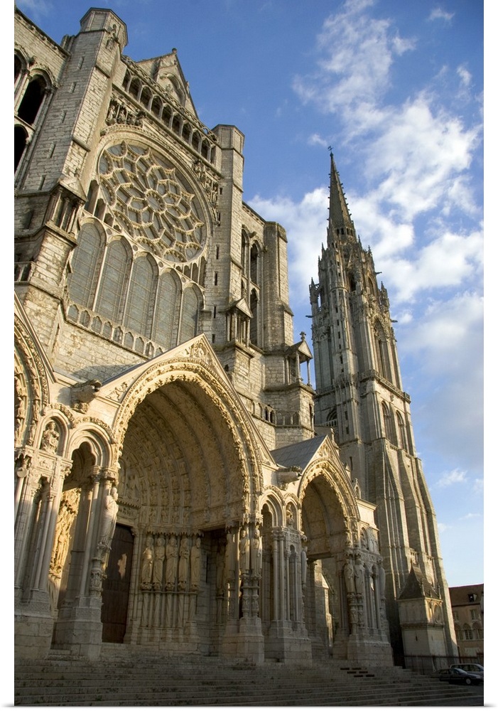 The Cathedral of Our Lady of Chartres at Chartres in the region of Centre, France.