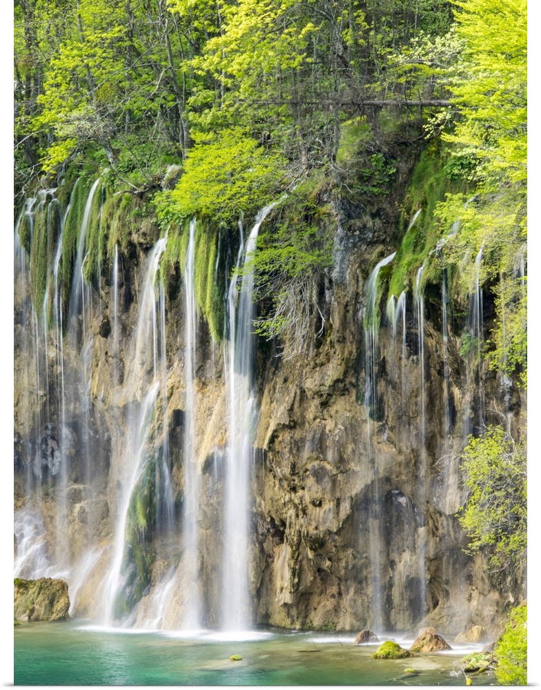 Croatia, Plitvice Lakes National Park. The Plitvice Lakes in the National Park Plitvicka Jezera in Croatia. The lakes are ...