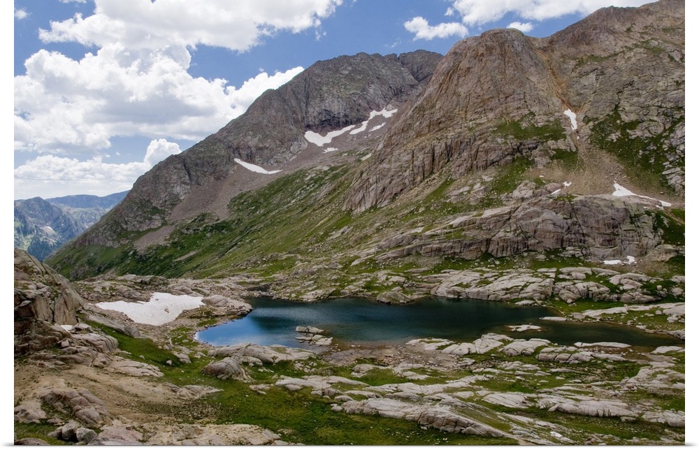 Twin Lakes Basin, Weminuche Wilderness, Needle Range, San Juan National Forest, Colorado, Mount Elous in background