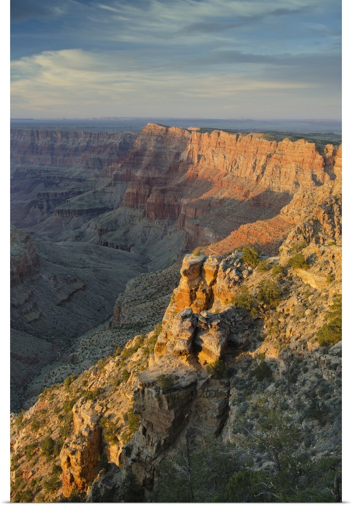 USA, Arizona, Sunset Over The Grand Canyon From Navajo Point, Grand Canyon National Park