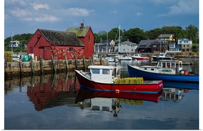 USA, Massachusetts, Cape Ann, Rockport Harbor, famous fishing shack