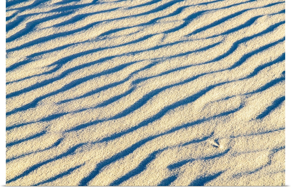 USA, New Mexico, White Sands National Monument, Ripple Patterns In White Sand Dune