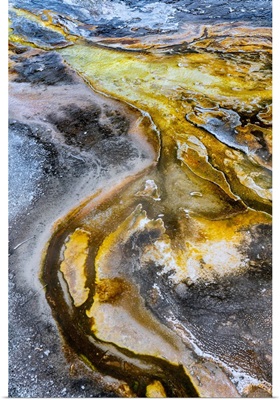 USA, Wyoming, Abstract Geothermal Feature, Upper Geyser Basin, Yellowstone National Park