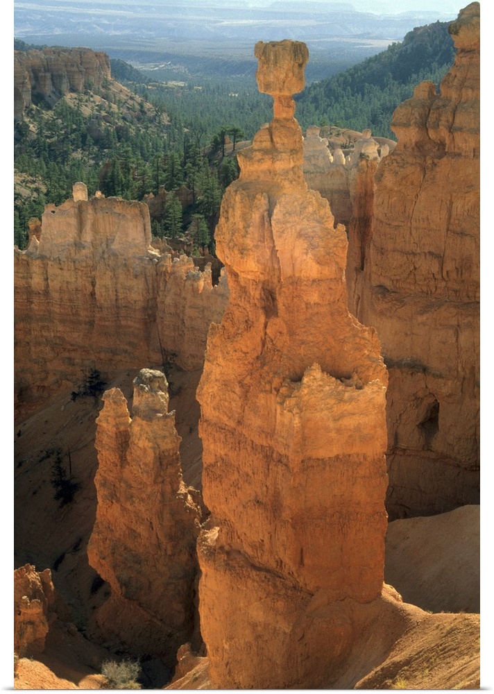 USA, Utah, Bryce Canyon National Park, detail of "Hoodoos", eroded lake sediments.