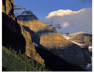 Victoria Glacier and the Canadian Rockies above Lake Louise, Banff National Park