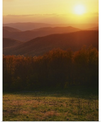 Virginia, Shenandoah National Park, Sunset from Hazeltop Ridge