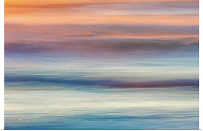 Washington State, Cape Disappointment State Park. Abstract of sunset and ocean