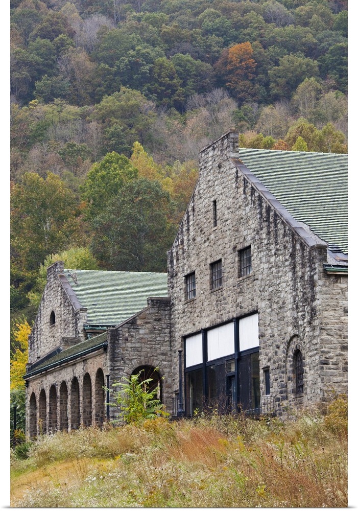 USA, West Virginia, Itmann. National Coal Heritage Area, Pocahontas Coal Company Store, built 1923, buildings.
