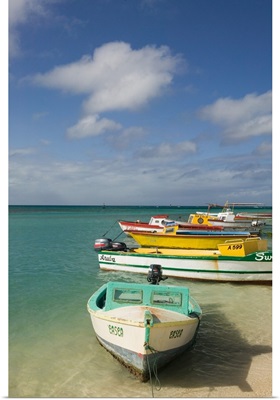 Wilhelmina Park, Colorful Aruban Boats, Oranjestad, Aruba