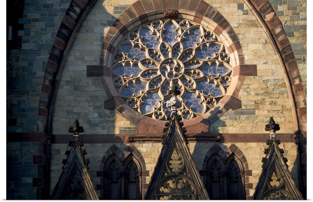 BALTIMORE, MARYLAND. USA. Window above entrance of Mount Vernon Place United Methodist Church.