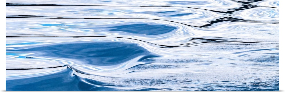 Abstract pattern of boat wake waves in Shelikof Strait, Katmai National Park, Alaska, USA.