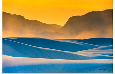 Dust Devils Over Sand At White Sands National Park, NM