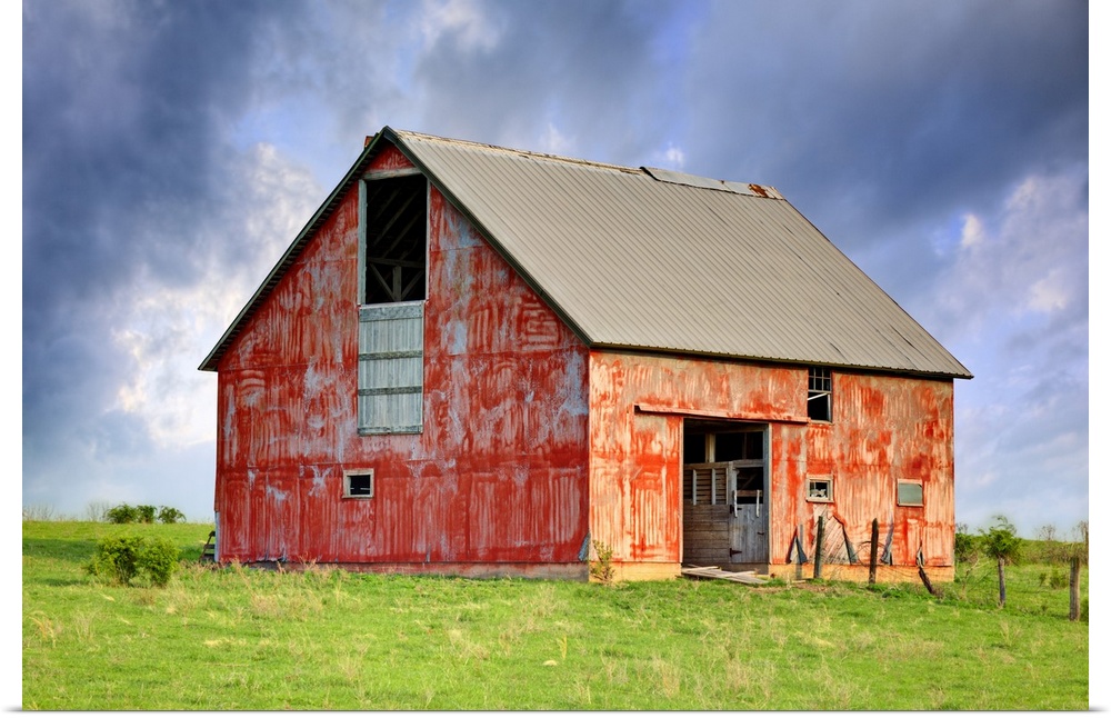 A high dynamic range image of an old abandoned barn.
