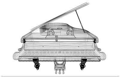 Antique Grand Piano With Path