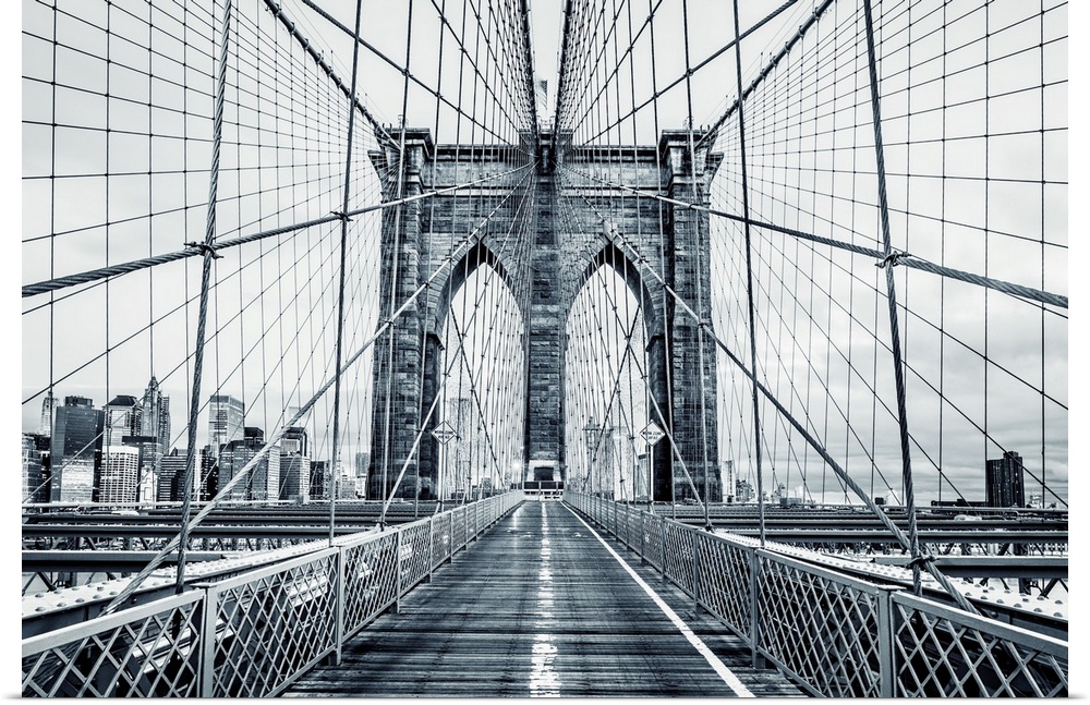 Black And White Brooklyn Bridge