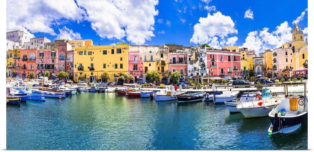 Colorful Procida island, Italy.