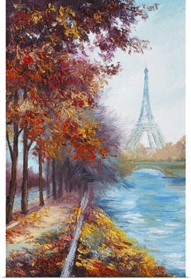 Eiffel Tower, France, Autumn Landscape