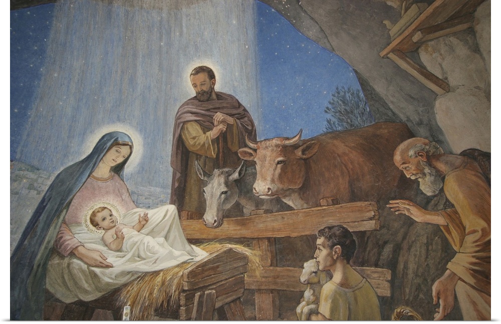 Nativity scene, Bethlehem Shepherds Field Church.