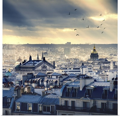 Paris Cityscape Taken From Montmartre